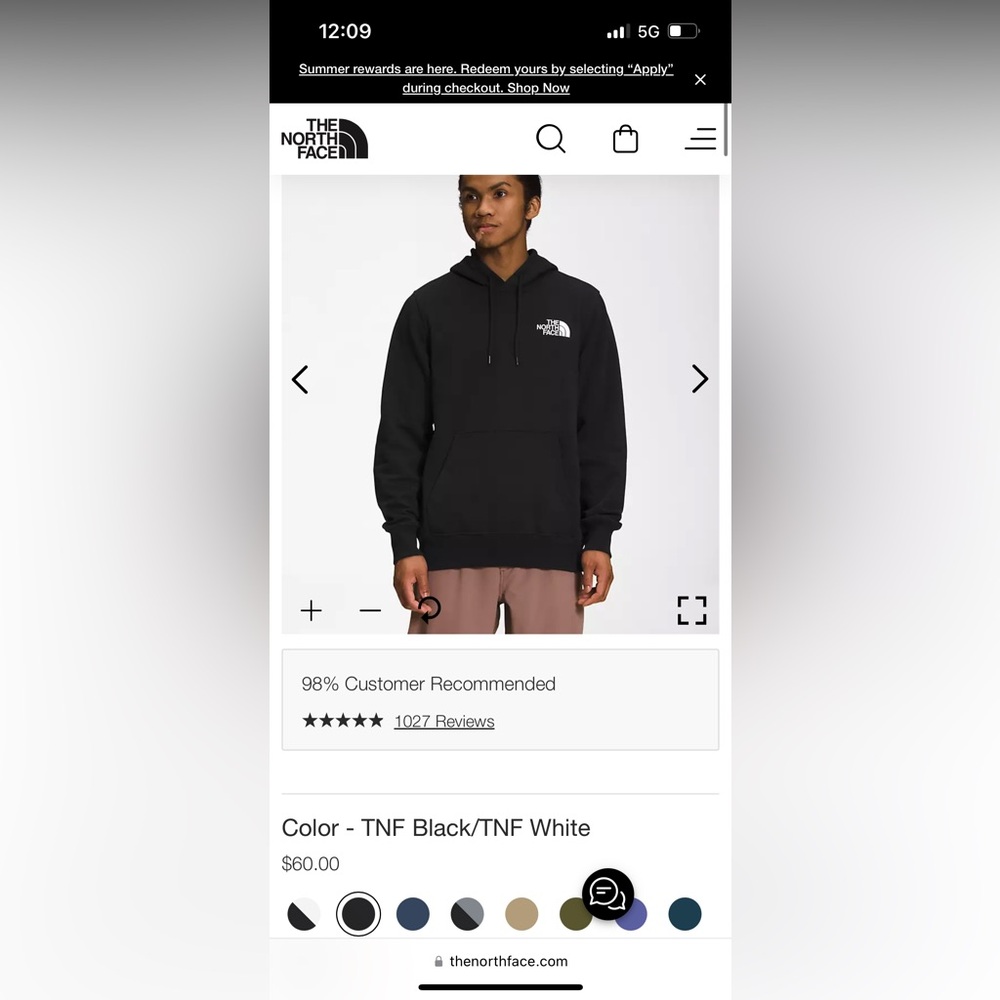 NEVER STOP EXPLORING NORTHFACE MENS XL HOODIE- black (looks lighter in the pics)